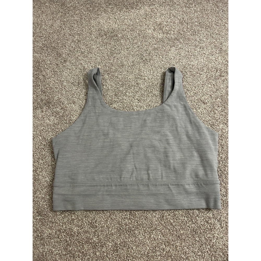 Nike Yoga Dri-FIT Sports Bra Women Size M Grey Excellent Alate Minimalist DR7795